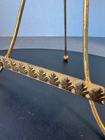 Italian Gilt Floral Tole Metal Scroll Easel