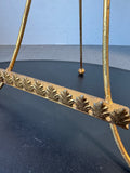 Italian Gilt Floral Tole Metal Scroll Easel
