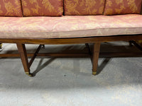 Cane Sofa on Casters with Cushions