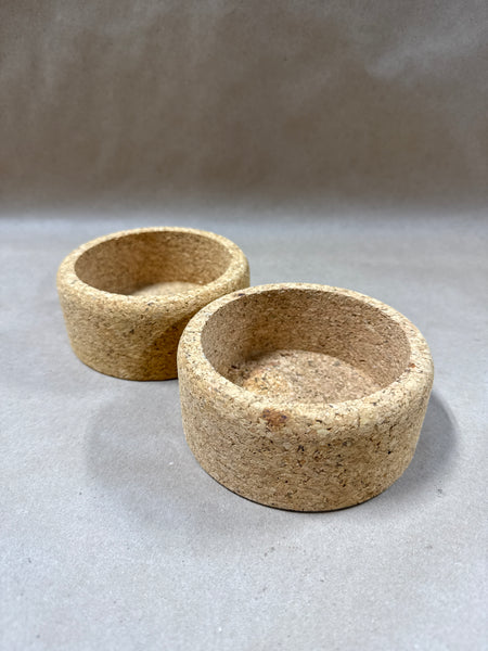 Pair Of Pressed Cork Bowls