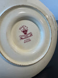 (GG) Mason’s England Vista Pink China Round Gravy Boat with Attached Saucer