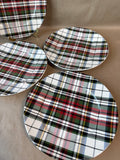 Pottery Barn Holiday Plaid Salad Plates - Set Of 4 - 2 Available - PRICED INDIVIDUALLY