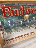 Budweiser Clydesdale Mirror/Clock *Read Description