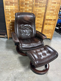 Ekornes Stressless Brown Chair with Ottoman (B) ***Read Description***