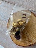 Trio of Black & Gold Tone Vintage Earrings (C)