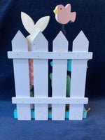 Wooden Picket Fence Happy Easter Tabletop Sign