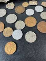 Bag of Assorted Foreign Coins & Paper Money