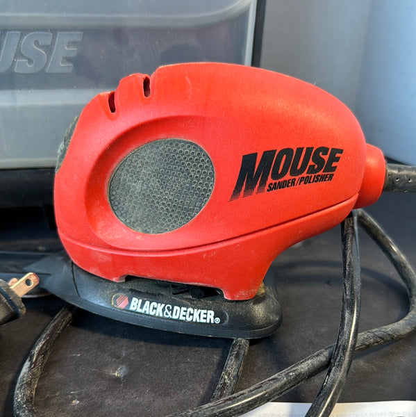 Black Decker Mouse Sander Polisher with Acessories Case