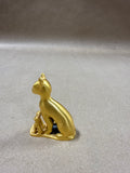 FMNH Egyptian Cat With Kittens Gold Tone