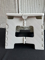 White & Black Folding Plastic Step Stool