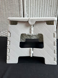 White & Black Folding Plastic Step Stool