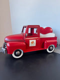 Zaer LTD Red Decorative Metal Pickup Truck Valentines Decor