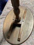 Petite Oval Pedestal Table with Inlay