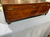 Antique Silver Chest on Casters, Engraved, With Key (READ DESCRIPTION)
