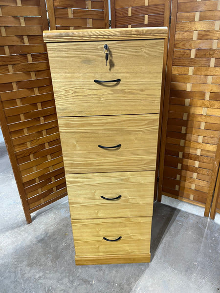 Particle Board Four Drawer File Cabinet***HEAVY ITEM***