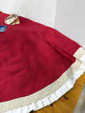 Red Canvas Ruffled Tree Skirt With Tags