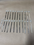Lot Of 23 Clear Glass Seashell Stirrers