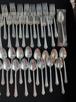 103-Piece Heirloom Damask Rose Sterling Silver Flatware Set