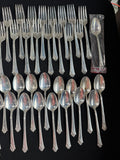 103-Piece Heirloom Damask Rose Sterling Silver Flatware Set