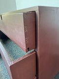 Brown Painted Wooden 3-Drawer Storage Unit