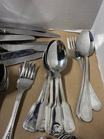 Large Lot Of Wallace Stainless Steel Flatware — 74 Pieces