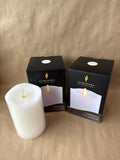 Unscented Luminara Pillar Candle - Pair - Appears Unused (E)