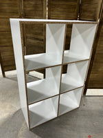 White Particleboard Cube Storage