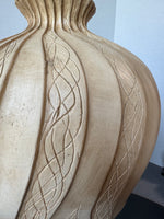 Large Decorative Etched Pottery Vase