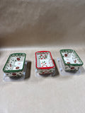 3-Piece Temptations Mini Loaf Ceramic Pans With Lids