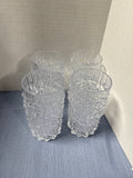(B) Set Of 4 Plastic Snow Crystal Drinking Glasses
