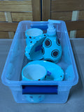 Green/Brown Tiddliwinks Bath Accessories Lot