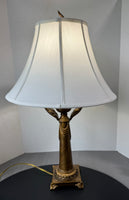 Gilded Resin Neoclassical Style Table Lamp (WORKS)