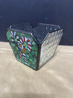 Candy Cane Stained Glass Candle Holder