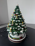 The Bradford Exchange Thomas Kinkade The Heart of Christmas Tree with Rotating Train (WORKS)