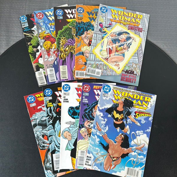 (J) Lot of 10 Vintage 1990’s DC Wonder Woman Comics #’s 92, 107-114 & 153