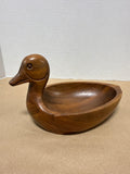 Walnut Wood Duck Trinket Dish