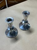 Sterling Pair of Weighted Candle Sticks, 5"H