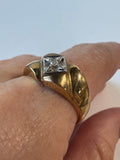 10K & 14K Gold Diamond Ring SIZE 9.5