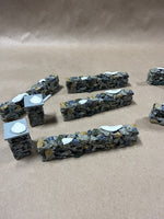 Christmas Village Colonial Stone Wall  — 10 Pieces // 2 Sets Available // *** PRICED INDIVIDUALLY ***