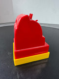 Amsco Vintage Geobra Style Toy Cash Register with Platform & Play Money (WORKS)