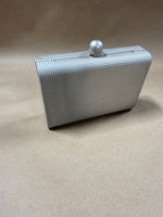 Small Silver Metal Formal Clutch
