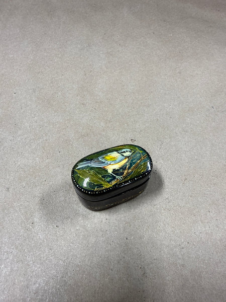 Mini Lacquer Bird Trinket Pill Box