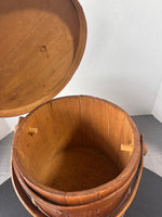 Primitive Vintage Wooden Firkin Sugar Bucket