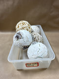 Lot Of 6 Decorative Holiday Balls