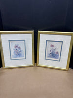 Pair of Floral Prints; Signed & Numbered by Bertrand - A