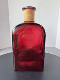 Wine Red Large Recycled Spanish Glass Decorative Bottle Vase