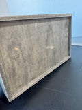 Rustic Weathered Gray Wooden Lidded Storage Crate