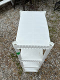 4 Tier Small White Plastic Garage Shelving Unit, Lightweight