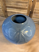 Periwinkle Haeger Style Vase With Bow