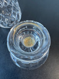 2-Piece Waterford Crystal Lismore Hurricane Candle Lamp